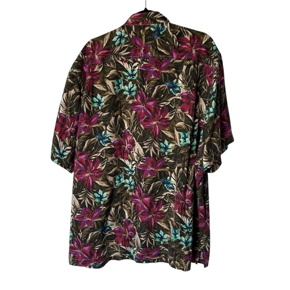 Tommy Bahama Men's 2XL 100% Tropics Floral Silk Camp Shirt - Picture 9 of 9